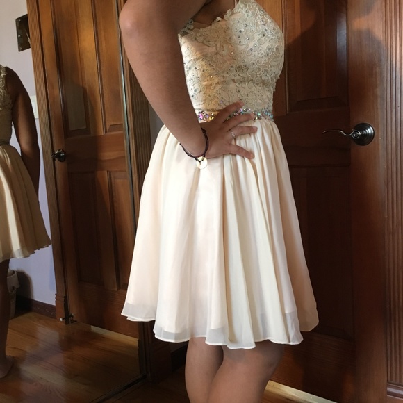 PROM GIRL 3-PC LACE DRESS W/SHAWL +  BRACELET LRG - Picture 5 of 7